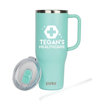 Perka® Kempton Stainless-Steel Tumbler 40-Oz. - One-Color Personalization Available from Positive Promotions
