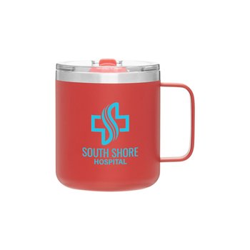 Camper Matte Stainless-Steel Thermal Mug 12 oz. With Lid - One-Color Personalization Available from Positive Promotions