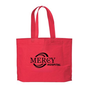 Non-Woven Reusable Gusset Bag 85-gsm. - One-Color Personalization Available from Positive Promotions