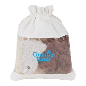 3-Piece Spa Gift Set in Jute Bag - One-Color Personalization Available from Positive Promotions