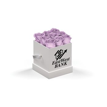 Classique by VeF 9 Le Mini Eternity® Roses in Square Box - One-Color Personalization Available from Positive Promotions