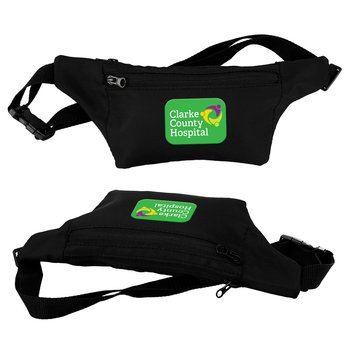 Sling Belt Bag With Emblem - Full-Color Personalization Available from Positive Promotions