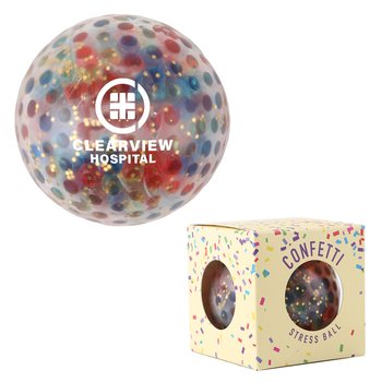 Sparkly Water Beads Stress Ball - One-Color Personalization Available from Positive Promotions