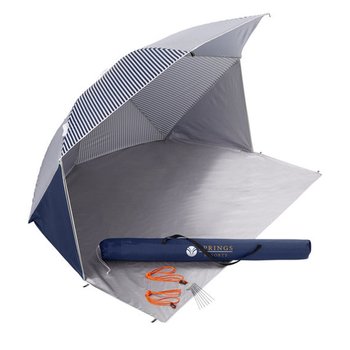 Sun Umbrella Beach Tent UPF 50+ - Full-Color Personalization Available from Positive Promotions