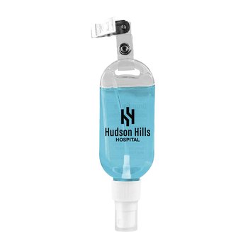 Spray Hand Sanitizer With Metal Clip - One-Color Personalization Available from Positive Promotions