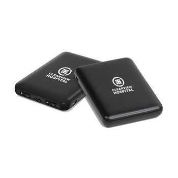 Palm Power Bank With Type-C & Dual USB Ports 5,000 mAh - One-Color Personalization Available from Positive Promotions