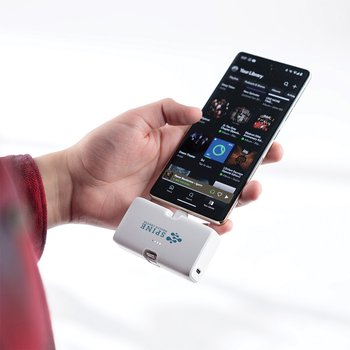 4,500-mAh Power Bank With Retractable Ports & Stand - One-Color Personalization Available from Positive Promotions