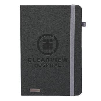 The SmartNotebook® Hard Cover Journal - One-Color Personalization Available from Positive Promotions