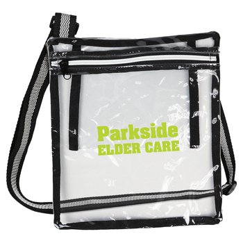 Santa Clara Clear Crossbody Satchel Bag - One-Color Personalization Available from Positive Promotions