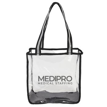 Santa Clara Clear Tote Bag - One-Color Personalization Available from Positive Promotions