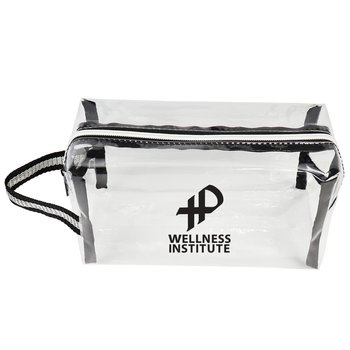 Santa Clara Clear Travel Bag - One-Color Personalization Available from Positive Promotions