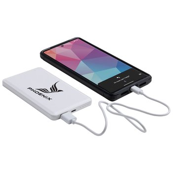 Recycled Plastic Power Bank 4,000 mAh - One-Color Personalization Available from Positive Promotions