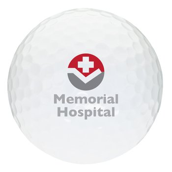 White Golf Balls - Pack of 2 - Full-Color Personalization Available from Positive Promotions