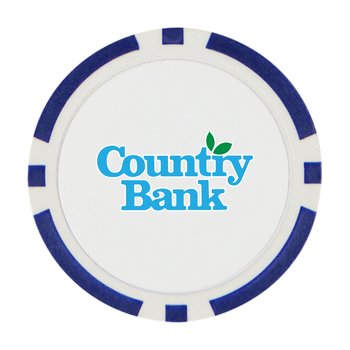 Golf Poker Chip Ball Marker - Full-Color Personalization Available from Positive Promotions