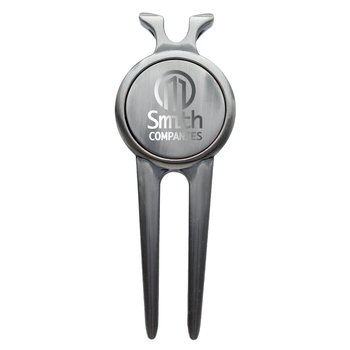 Golf Magnet Divot Repair Tool Belt Clip - Laser-Engraved Personalization Available from Positive Promotions
