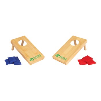 Mini Desktop Cornhole Game Set - One-Color Personalization Available from Positive Promotions