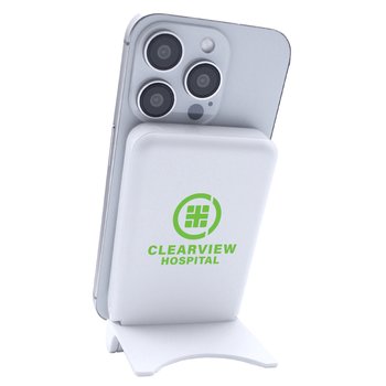 iGo MagSecure 4-in-1 Wireless Charging Power Bank With Stand 5,000  mAh - One-Color Personalization Available from Positive Promotions