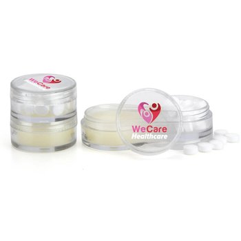 2-in-1 Mint & Lip Moisturizer Container - Personalization Available from Positive Promotions