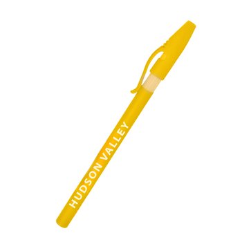 Frosted Color Plastic Grip Stick Ballpoint Pen With Cap - One-Color Personalization Available from Positive Promotions