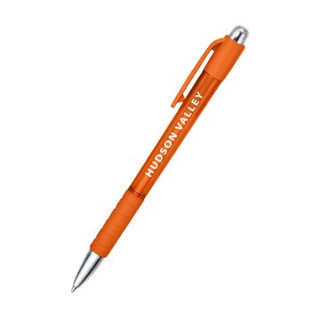 Cozumel Plastic Click Ballpoint Pen With Grip - One-Color Personalization Available from Positive Promotions