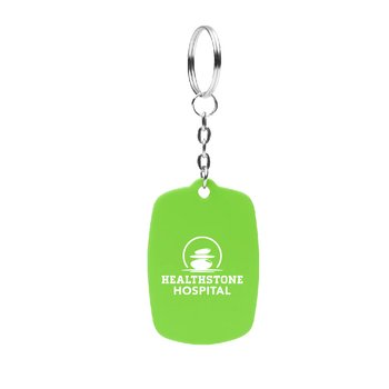 Silicone Tag Keychain - One-Color Personalization Available from Positive Promotions