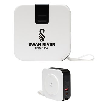 5-in-1 Qi Wireless Universal Charger 10,000 mAh 15W - One-Color Personalization Available from Positive Promotions