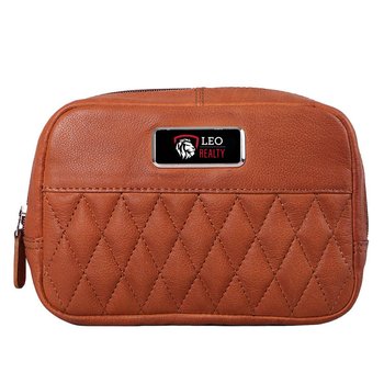 Full-Grain Leather Quilted Crossbody Belt Bag - Full-Color Personalization Available from Positive Promotions
