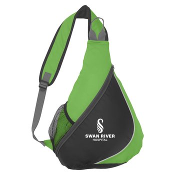 Budget Sling Backpack Bag - One-Color Personalization Available from Positive Promotions