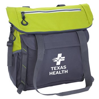 Recycled Multi-Pocket Tote Backpack - One-Color Personalization Available from Positive Promotions