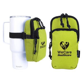 Koozie® Recycled rPET Bottle & Tumbler Pouch - One-Color Personalization Available from Positive Promotions