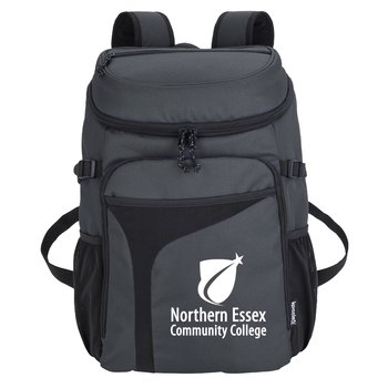 Koozie® Recycled rPET 24-Can Cooler Backpack - One-Color Personalization Available from Positive Promotions