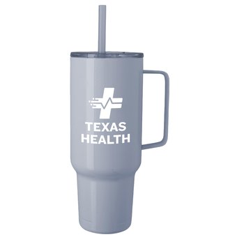 Koozie® Recycled Stainless-Steel Tumbler 40 oz. With Handle - One-Color Personalization Available from Positive Promotions