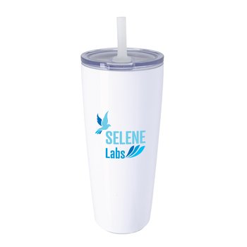 Koozie® Spill-Resistant Tumbler 30 oz. With Built-In Straw - One-Color Personalization Available from Positive Promotions