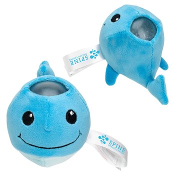 Whale Stress Busters Plush & Gel Squeeze Toy - One-Color Personalization Available from Positive Promotions