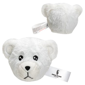 Polar Bear Stress Busters Plush & Gel Squeeze Toy - One-Color Personalization Available from Positive Promotions