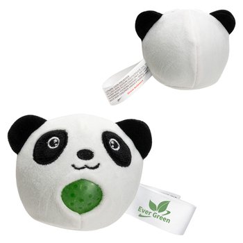 Panda Stress Busters Plush & Gel Squeeze Toy - One-Color Personalization Available from Positive Promotions