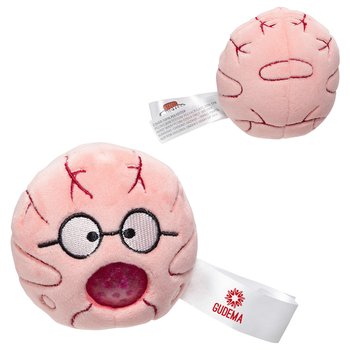 Brain Stress Busters Plush & Gel Squeeze Toy - One-Color Personalization Available from Positive Promotions