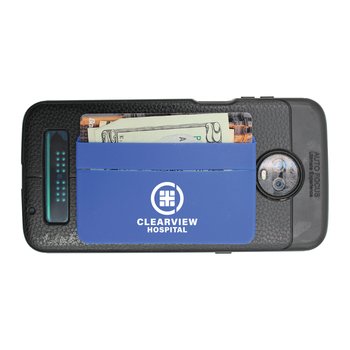 2-in-1 Silicone Phone Wallet & Strap - One-Color Personalization Available from Positive Promotions