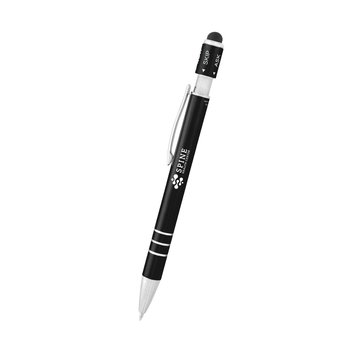 Recycled Aluminum Stylus Pen With Spin Top - One-Color Personalization Available from Positive Promotions