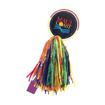 Pride Rainbow Streamer Pom Pom - Full-Color Personalization Available from Positive Promotions