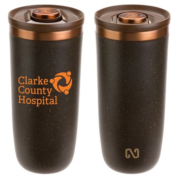 Nayad Recycled Coffee Grounds & Stainless-Steel Tumbler 16 oz. - One-Color Personalization Available from Positive Promotions