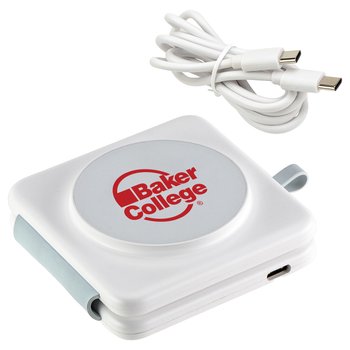 Light MagSafe Tri-Fold Multiple Wireless Charging Pad 15W - One-Color Personalization Available from Positive Promotions