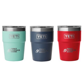 YETI® Rambler Stainless-Steel Stackable Cup Mug 8 oz. With MagSlider Lid - Laser-Engraved Personalization Available from Positive Promotions