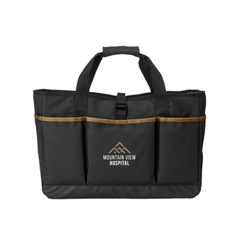 Recycled Water-Repellent Utility Tote Bag - Full-Color Personalization Available from Positive Promotions