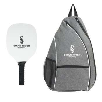 Pickleball Paddle & Carry Backpack Set - One-Color Personalization Available from Positive Promotions