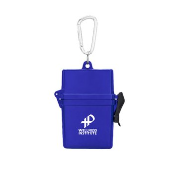 Flip-Top Sun Care & First Aid Kit With Carabiner - One-Color Personalization Available from Positive Promotions