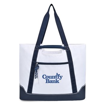 Boater Day XL Tote Bag - One-Color Personalization Available from Positive Promotions