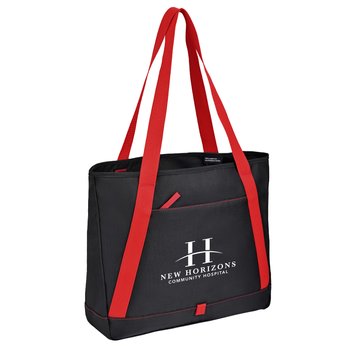 Recycled Poly Classic Tote Bag - One-Color Personalization Available from Positive Promotions