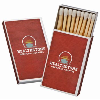 Made in USA Matchsticks in Box - 23 Count - Full-Color Personalization Available from Positive Promotions