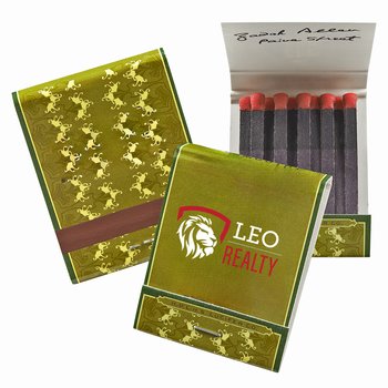 10-Stem Matchbook With Cover - Full-Color Personalization Available from Positive Promotions